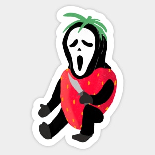 Strawberry Ghostface Sticker